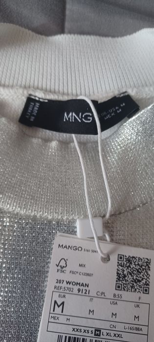 Top cinza claro Mango