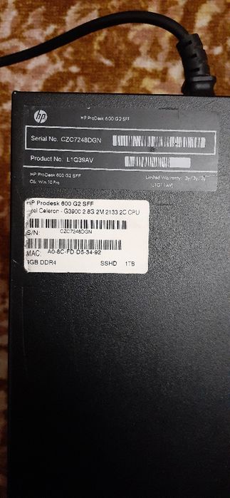 HP Prodesk 600 G 2 sf