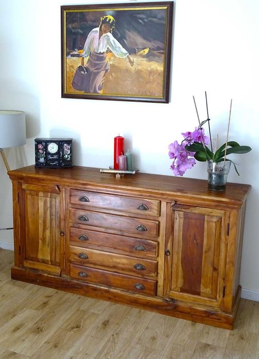 Kolonialna komoda / bieliźniarka z drewna egzotycznego - AlmiDecor
