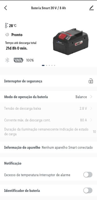 Bateria 8Ah Parkside Performance 20V nova