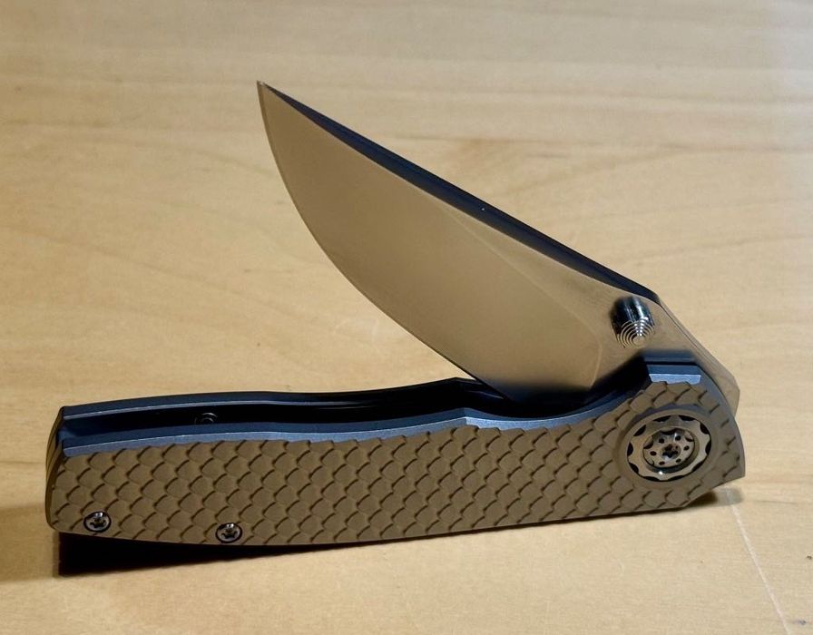 Nóż składany Jufule Duck Titan M390 Silver Dragon Scale 3`