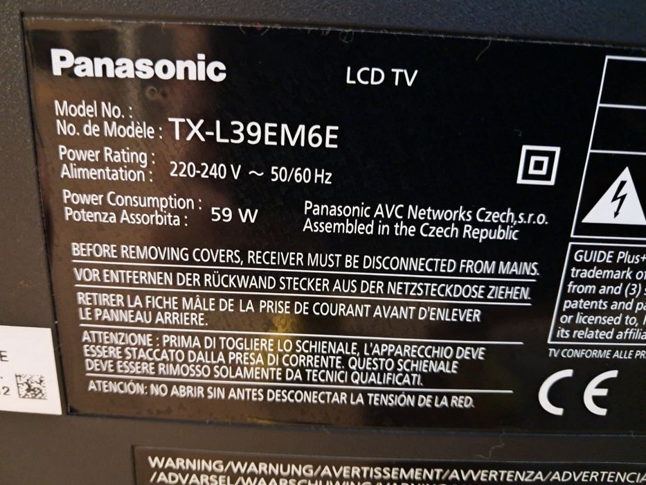 Panasonic lcd tv Tx-L39 EM6E