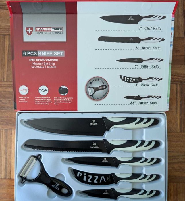 Conjunto 6 facas utensílios Swiss touch