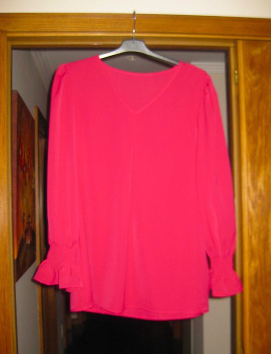 Blusa de Manga Comprida Rosa XL