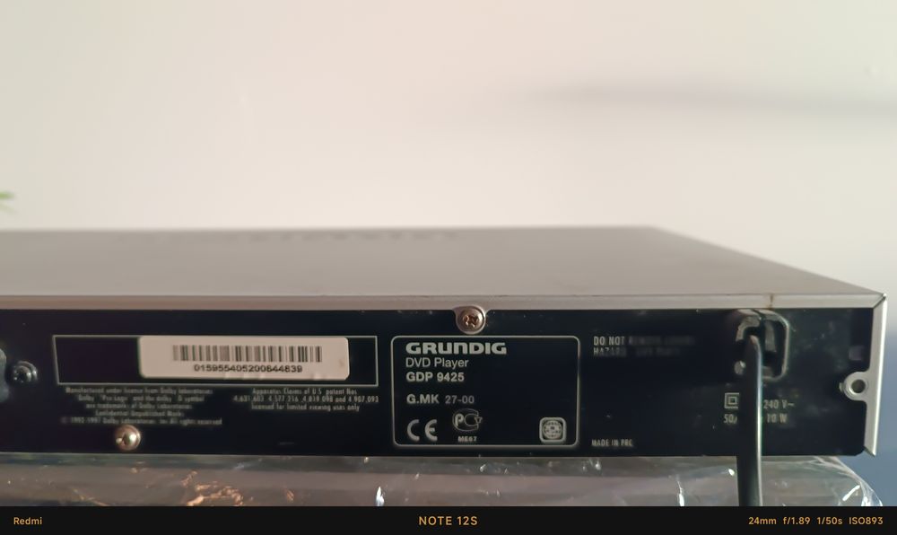Leitor de DVD GRUNDIG GDP 9425 – Funciona Perfeitamente