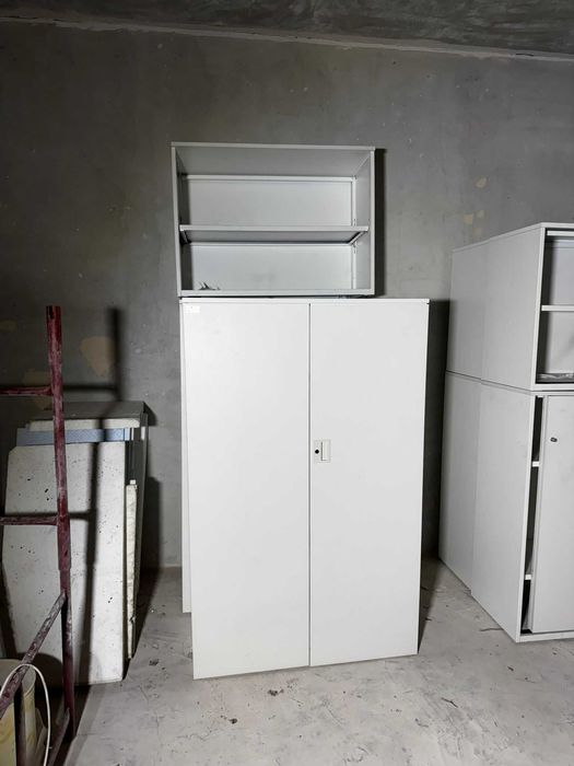 Komoda biała 100x72 komody aktowe regały biurowe metalowe Dynamobel