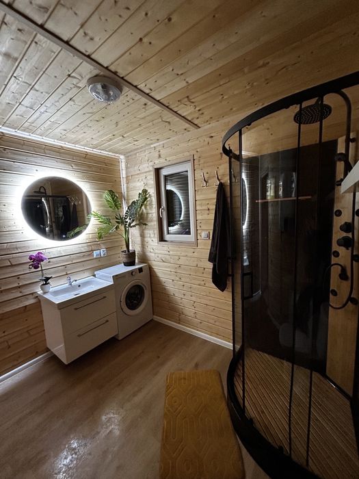 Wynajem domku z sauną i kominkiem dla 10 osób, blisko jezior i rzeki