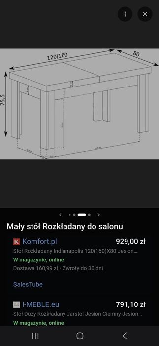 Stół i 4x krzesło jesion ciemny