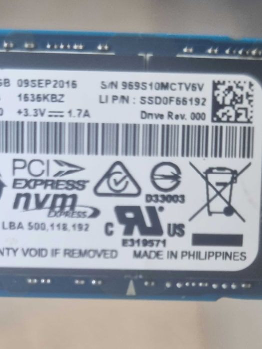 SSD M.2 NVMe 256GB Toshiba - Excelente Estado