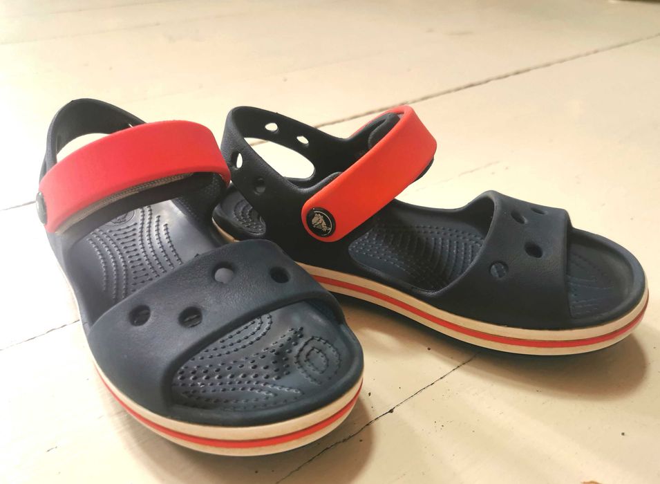 Crocs sandały, sandałki granatowe c11