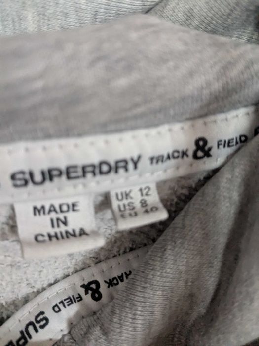 Bluza Superdry szara z kapturem rozpinana rozm. 40