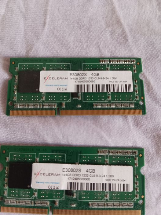 Пам'ять для ноутбука sodimm DDR3 2*4gb 1333mhz 10600s cl9 (E30802S)