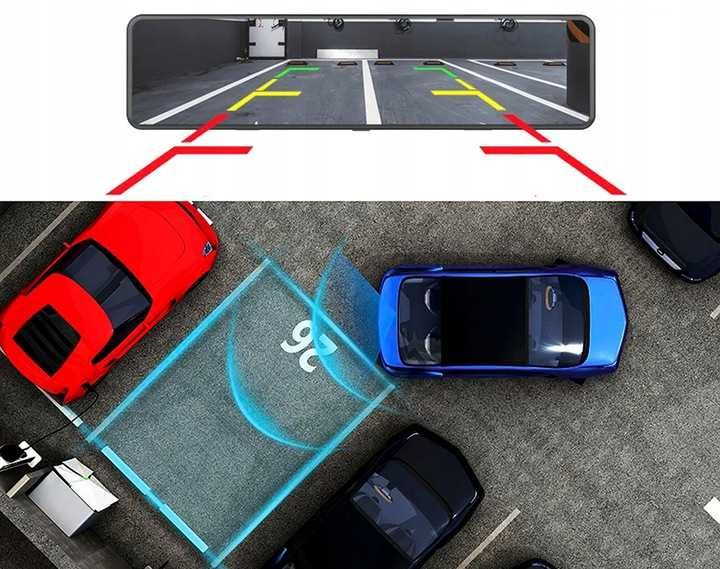 SMART Android QHD Kamera samochodowa wideorejestrator lusterko cofania