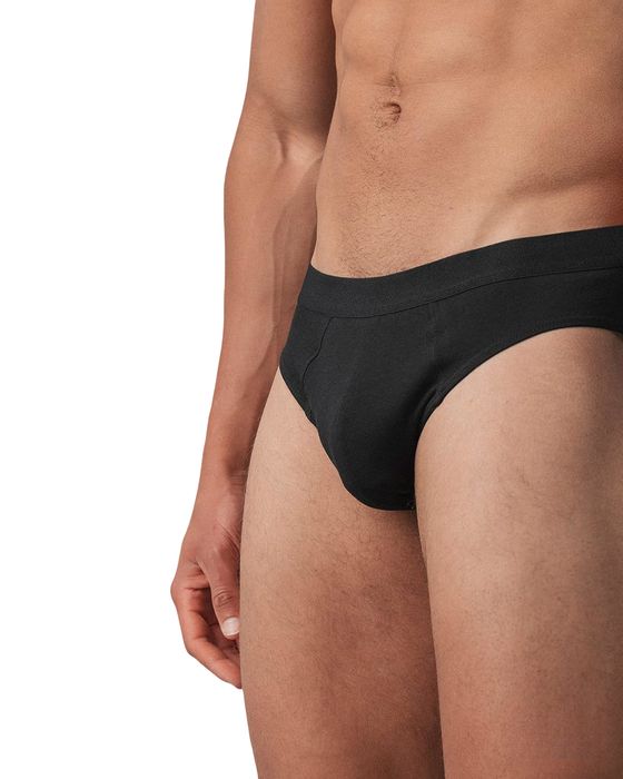 Slipy męskie bawełniane oddychające - 6 szt. - czarne 3XL