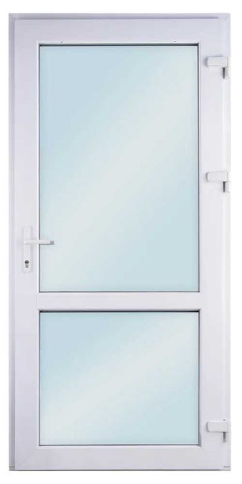 Drzwi Zewnętrzne PCV Jednoskrzydłowe na wymiar Biały 90x200 cm