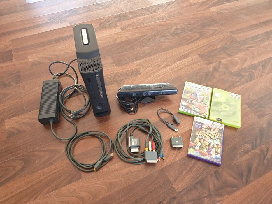 Xbox 360 C\ Kinetic Cabos e jogos CHIPADA