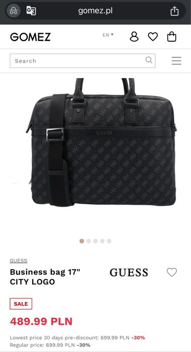 Guess HM6606 чоловіча сумка для ноутбука та паперів
