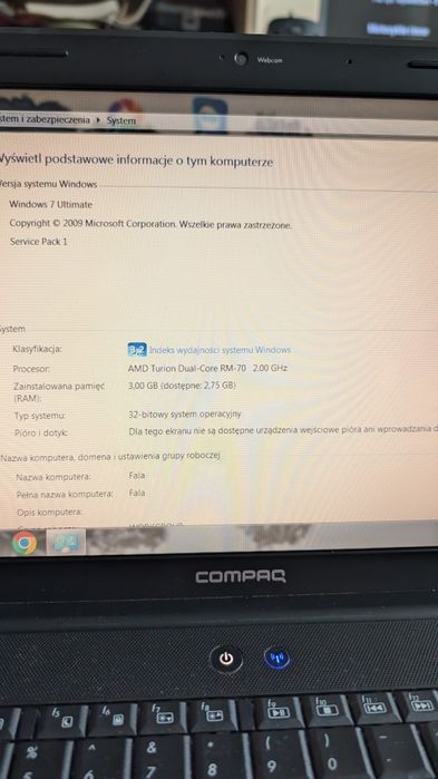 Laptop Compaq Presario CQ60 |  Dysk SSD | napęd DVD | Windows 7