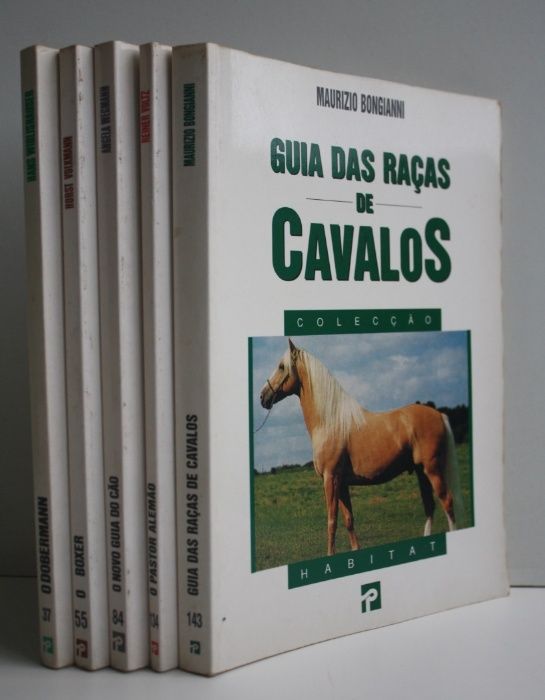 5 livros de colecção sobre animais