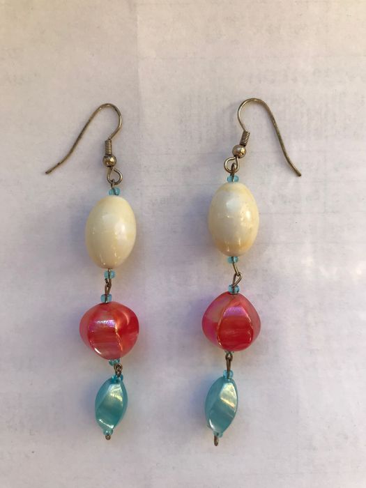 Kolczyki z kamieniami ręcznie robione