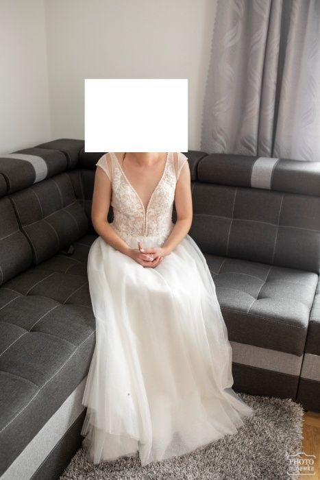 Suknia ślubna Afrodyta model Sansa z trenem wzrost 172 + 8 cm