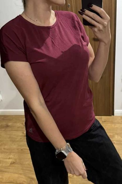 Burgundowa koszulka sportowa Reebok S