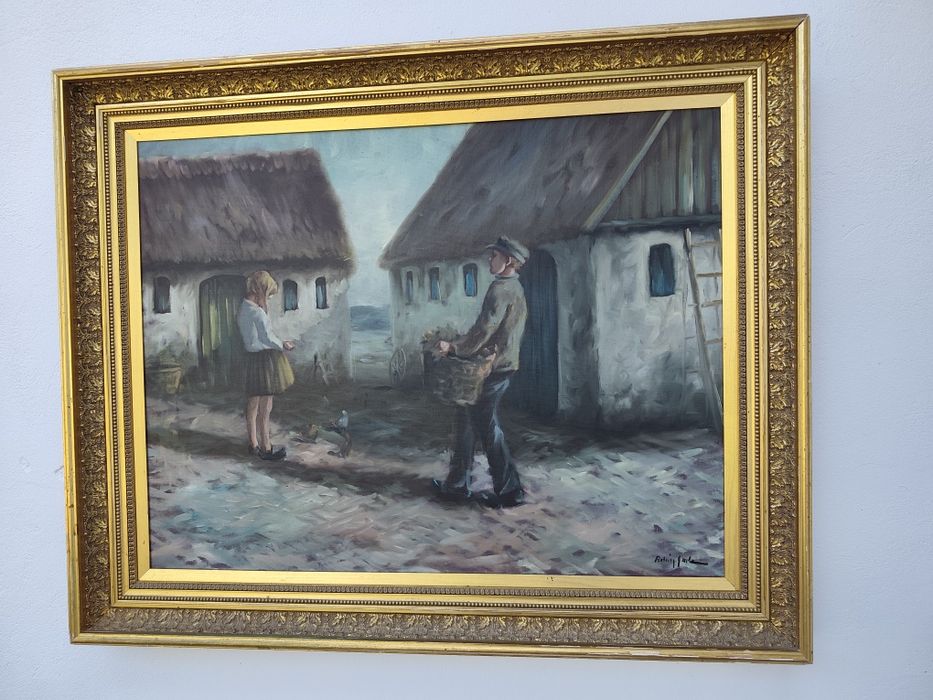 Stary obraz na płótnie ARLING GADE (1920- 2011)