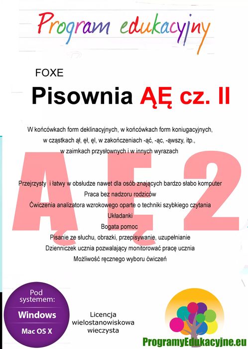 Program edukacyjny. Pisownia ĄĘ. Część 2. Licencja wielostanowiskowa wieczysta. Foxe