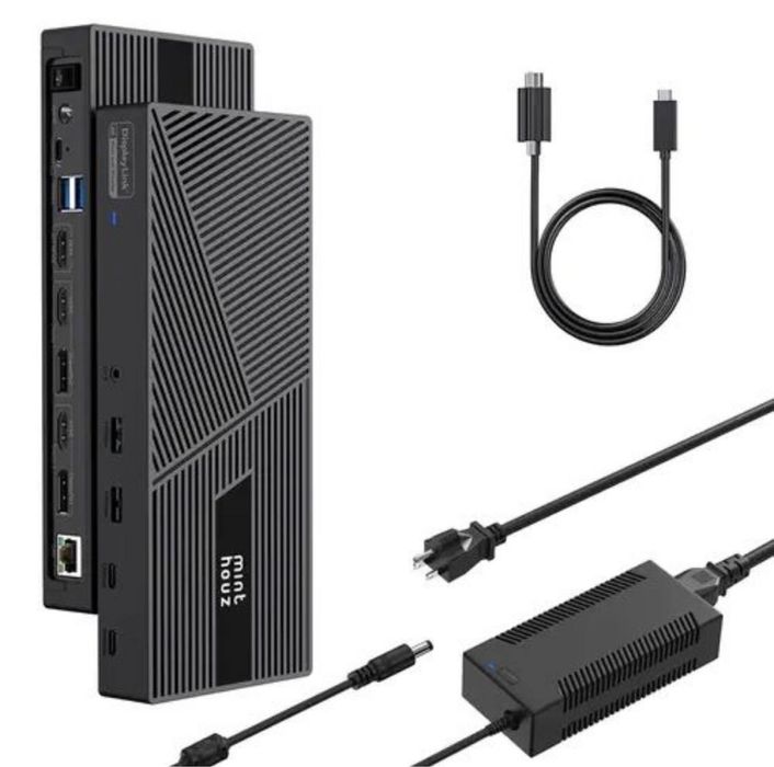 Hub. Хаб. Док-станция USB-C Triple 4K / 3 монитора / Зарядка ноутбука