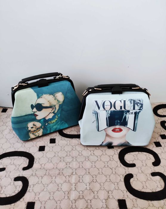 PROMOCJA!! Piękna torba damska kuferek VOGUE!! Biały. PREMIUM. Nowe.