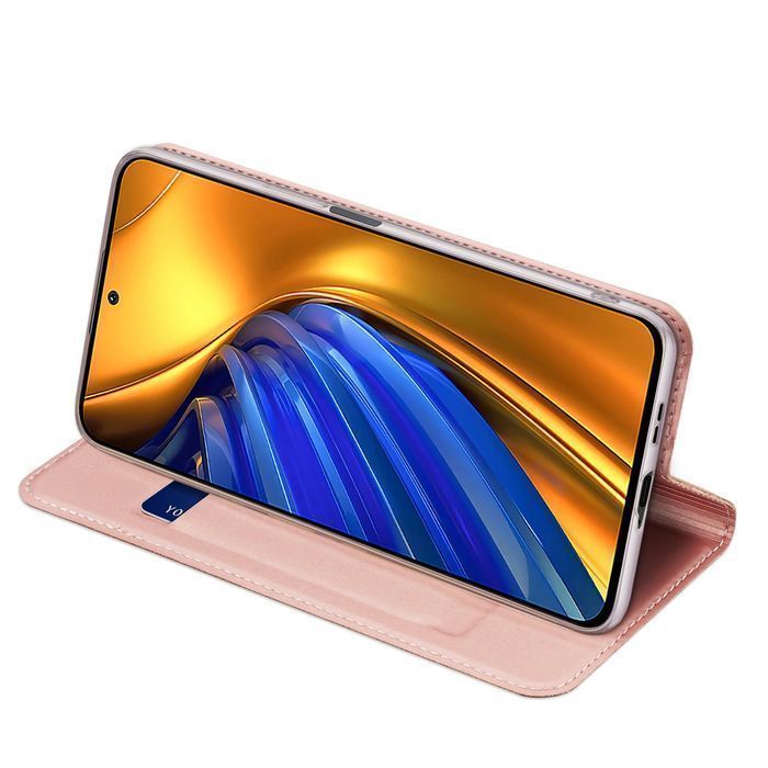 Dux Ducis Skin Pro etui pokrowiec z klapką Xiaomi Poco F4 5G różowy