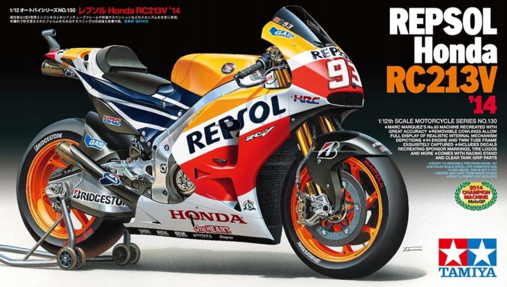 Motor motocykl Honda RC213V Respol '14 model 1:12 Tamiya 14130