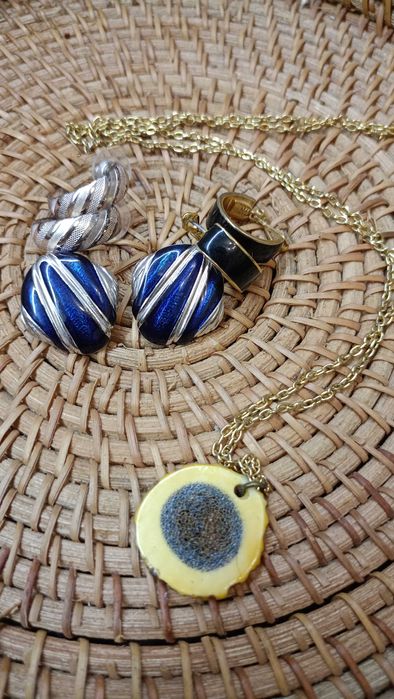 Вінтажні сережки,кульчики 80 роки.monet,чокер