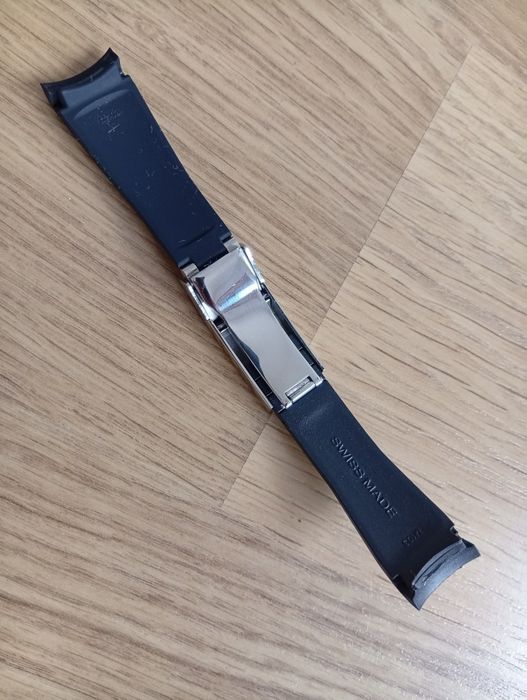 Bracelete estilo Oysterflex preta 20mm