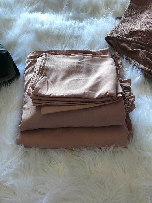 conjunto de lencois rosa zara home cama 180