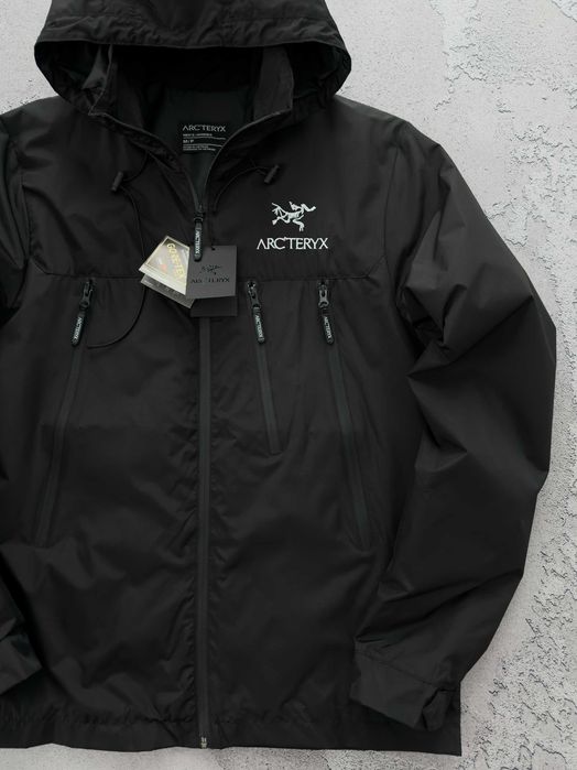 Чоловіча Вітрівка Arc'teryx | Водовідштовхуюча Куртка | Чорна | S–3XL
