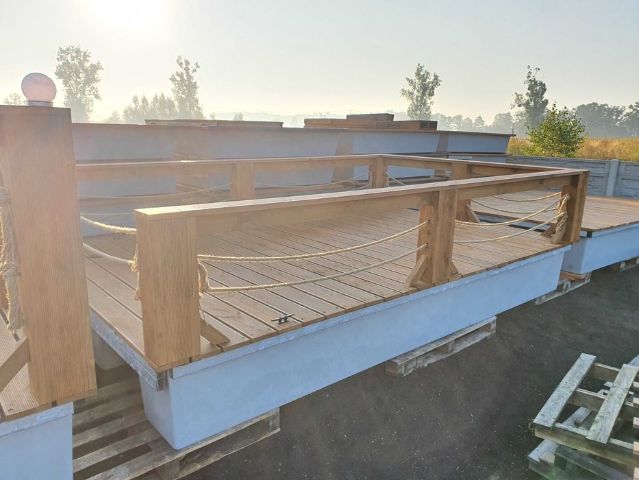 Pomost Pływający Pomosty Platforma Wyspa Rower wodny Katamaran