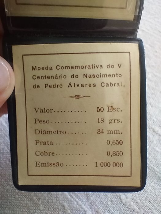 Moeda de Prata 50 Escudos - (1968)