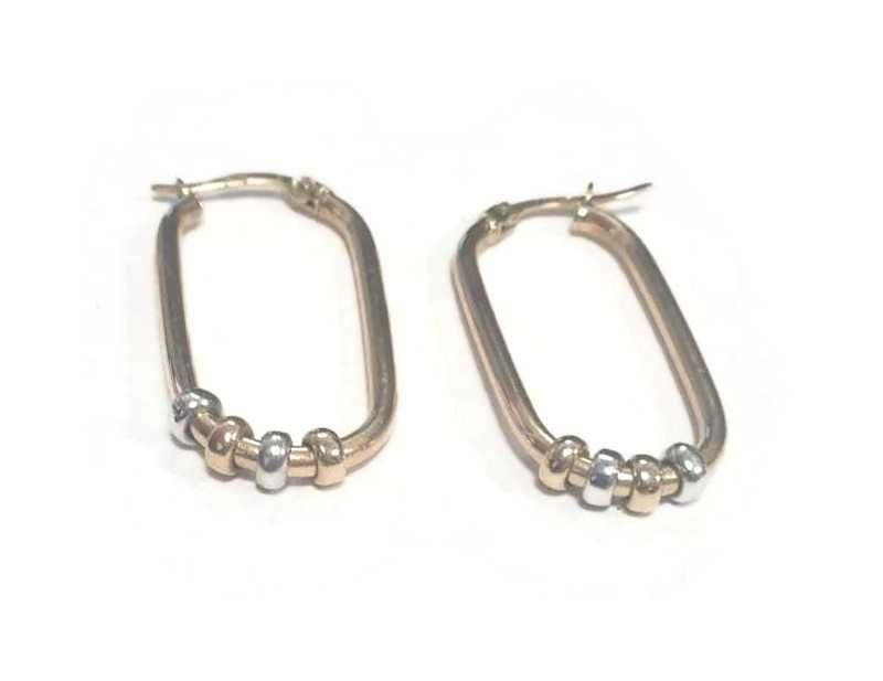 Wyrób jubilerski - Złote kolczyki p.585 2,58g.