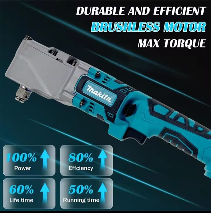 Roquete/Catraca Makita c/2 Baterias 6Ah e carregador makita
