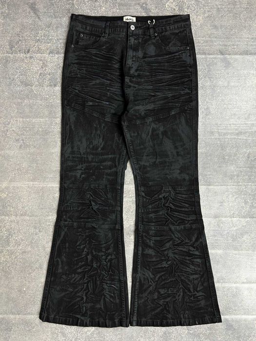 Джинси чорні штани черные flared клеш джинсы кльош jeans draping S M L