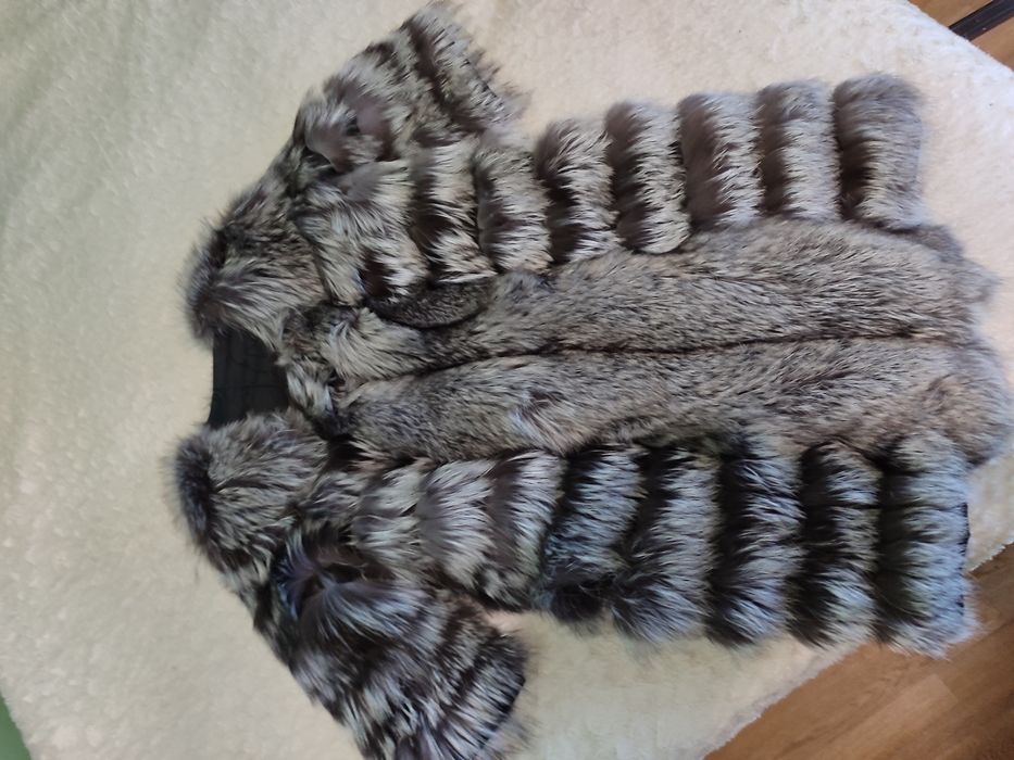 Шуба чернобурки натуральная