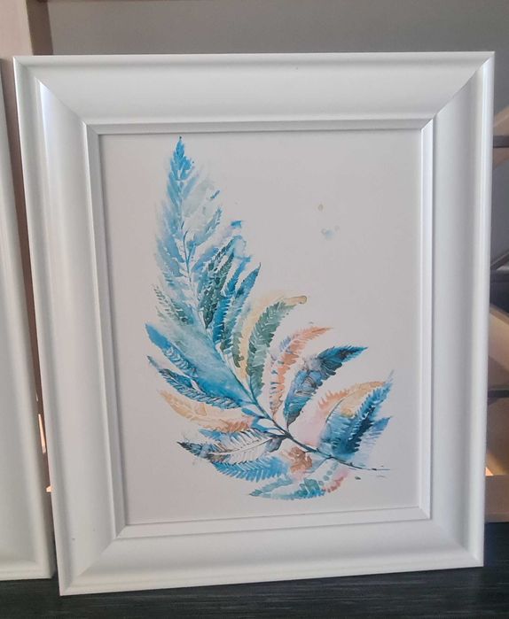 Komplet 2 obrazów w grubej ramie