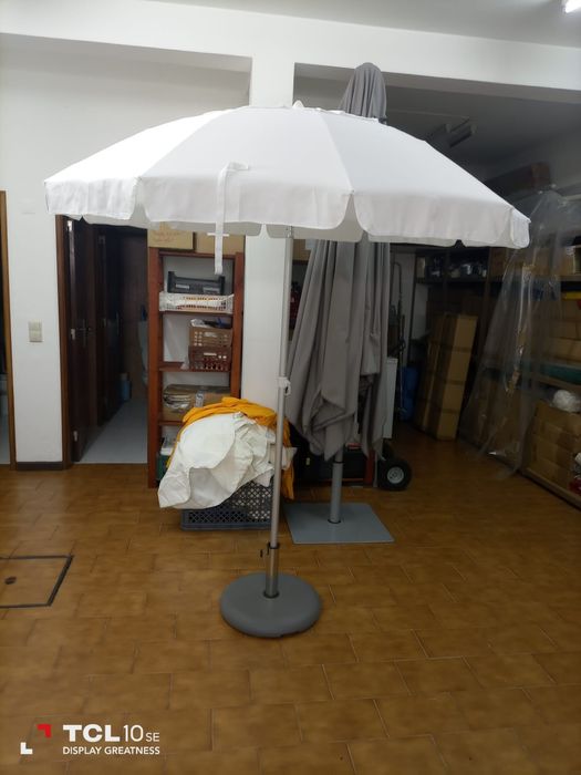 Guarda sol c/ 2 mts diâmetro aluminio/fibra s/ base fabrico nacional