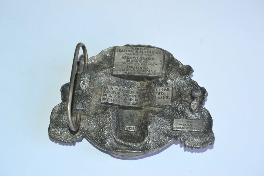 Fivela de Cinto Indio Americano de 1981