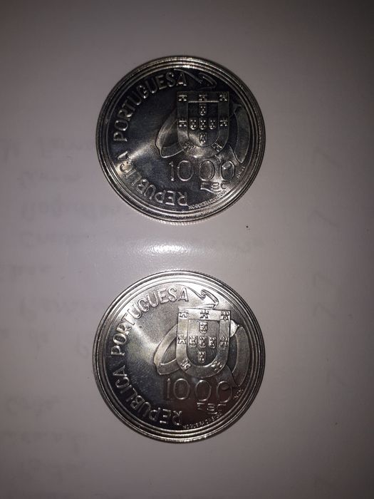 Moeda comemorativa portuguesa de 1000 escudos
