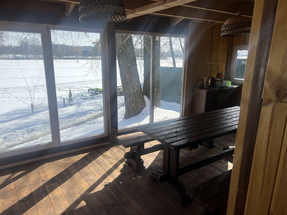 Лазня баня сауна на дровах на березі річки Псел