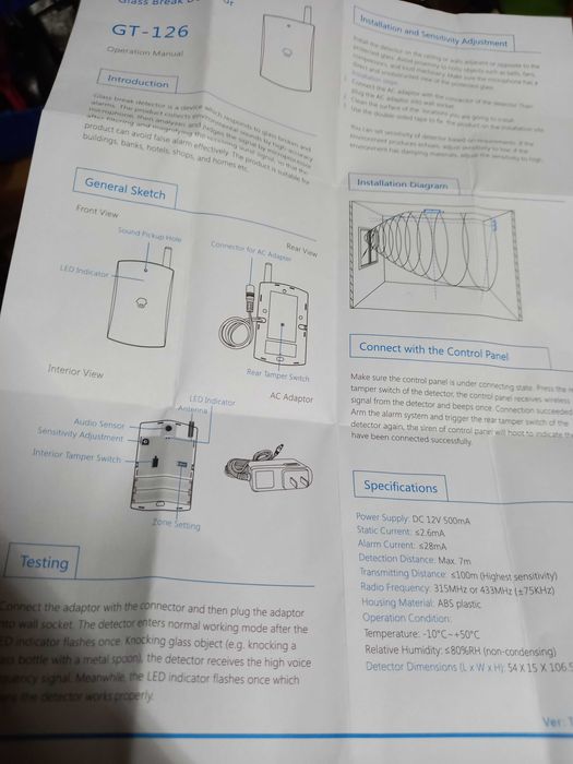 Detectores de quebra de vidros