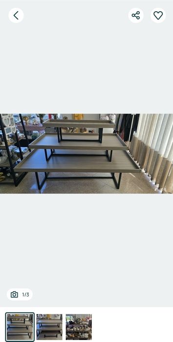 Movel 3 mesas serve como expositor