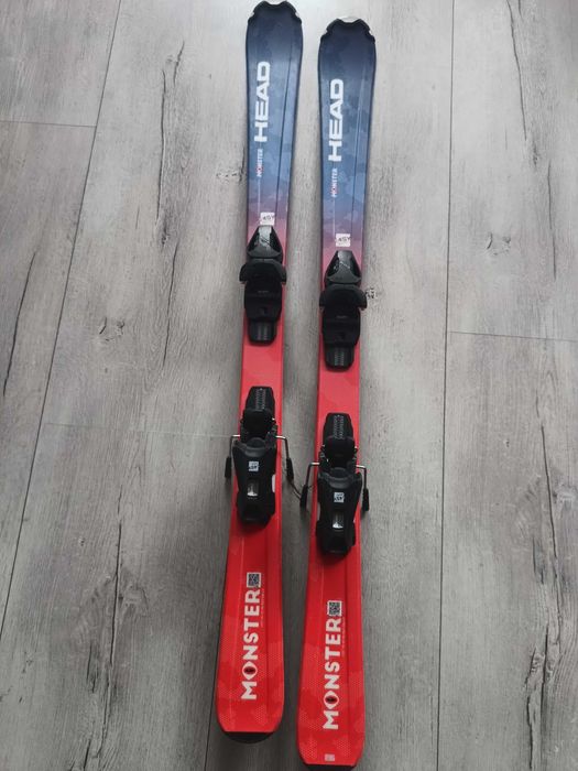 Juniorskie nart Head 127+wiązania JRS 4,5 stan bdb